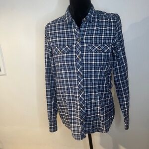 Eddie Bauer button down shirt womens size S 100% cotton